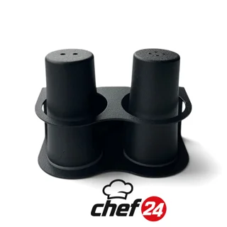 Metal Salt and Pepper Set (2-Piece) with Stand – Model F22